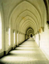 Großer Kreuzgang, Kartäuser-kloster Hain in Düsseldorf-Unterrath.