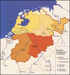 Karte nach: Das Erzbistum Köln, Heft 1, Kehl 1994, S. 14. 