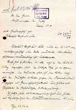 Entwurf, handschriftl., v. 30. Januar 1945, hier: Vorderseite - AEK, Gen. II 23.23a, 4.