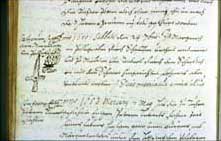Eintrag von 1650, dt. - Historisches Archiv der Stadt Köln, V+V, G 187.